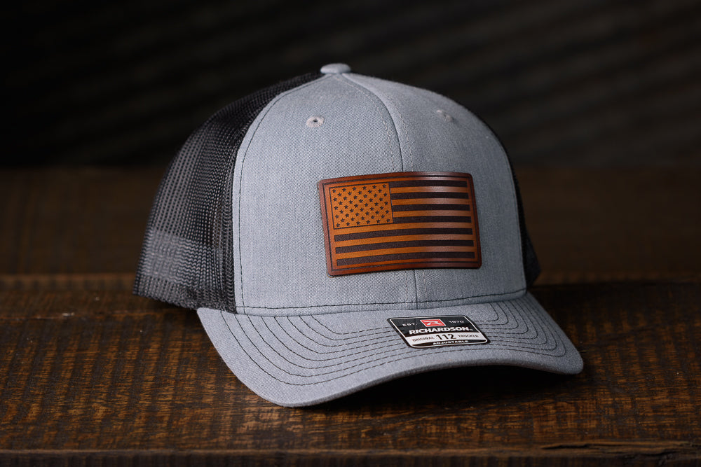 America Leather Patch Hats