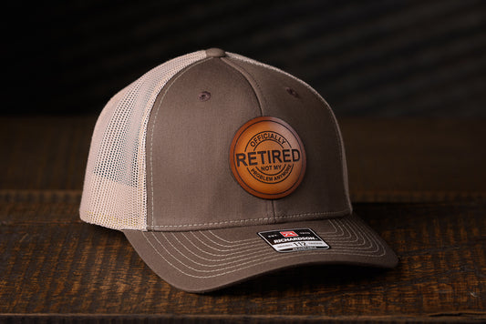 Retirement Leather Patch Hat